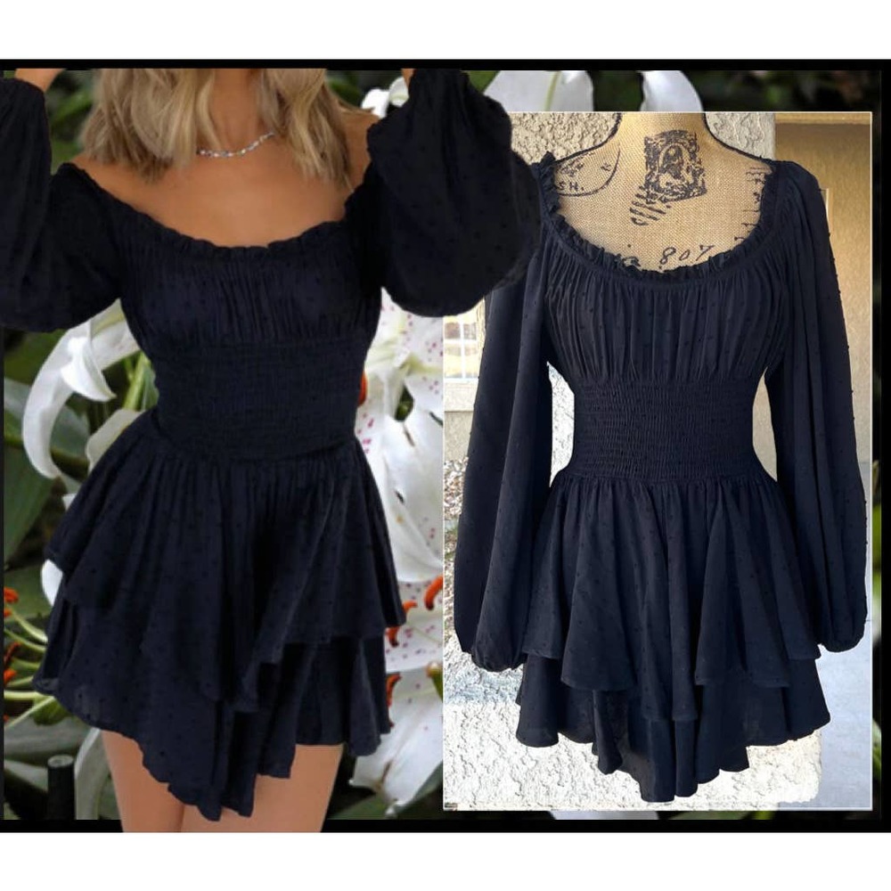 Princess Polly THE LOVE GALORE Romper Playsuit Black Size 12